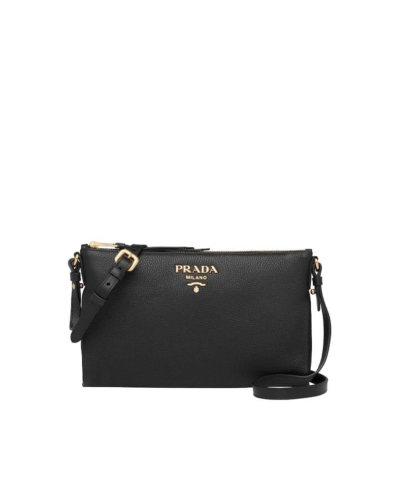 Prada Leather Shoulder Bag, Calf Leather, 30cm Width