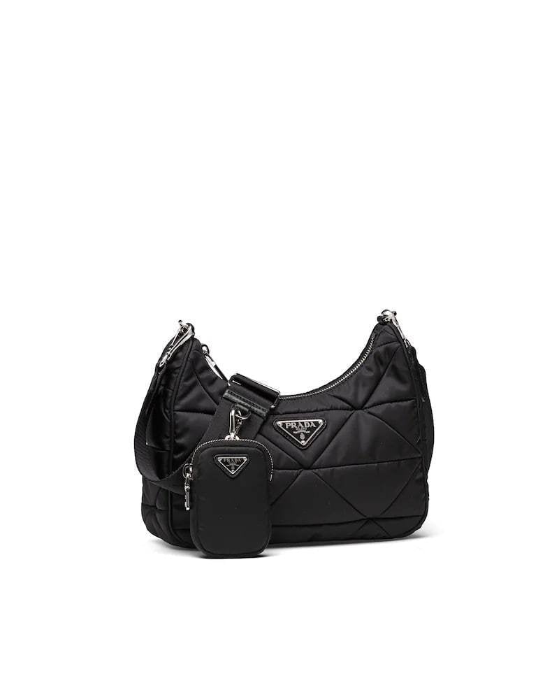 Padded Re-Nylon Hobo Bag, Adjustable Shoulder Strap, Prada