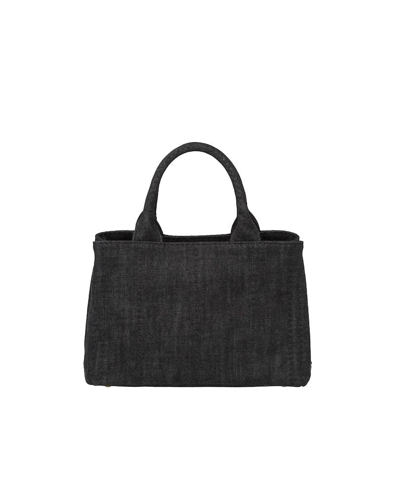 Prada Denim Tote, Vintage Gardener Bag, Metal Hardware