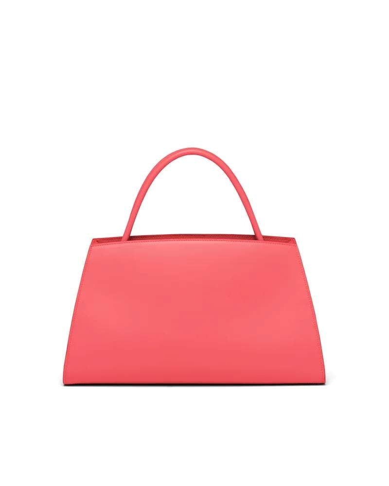 Brushed Leather Handbag, Prada Triangle Logo, 33cm