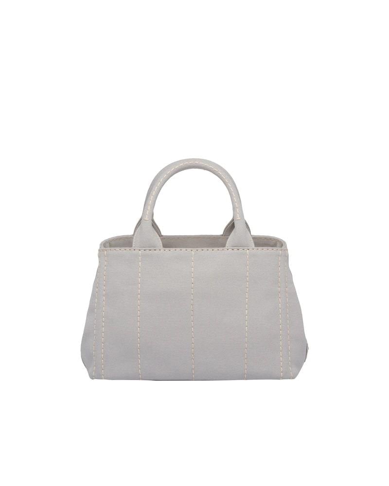 Prada Cotton Tote Bag, Canvas, Small, Shoulder Strap