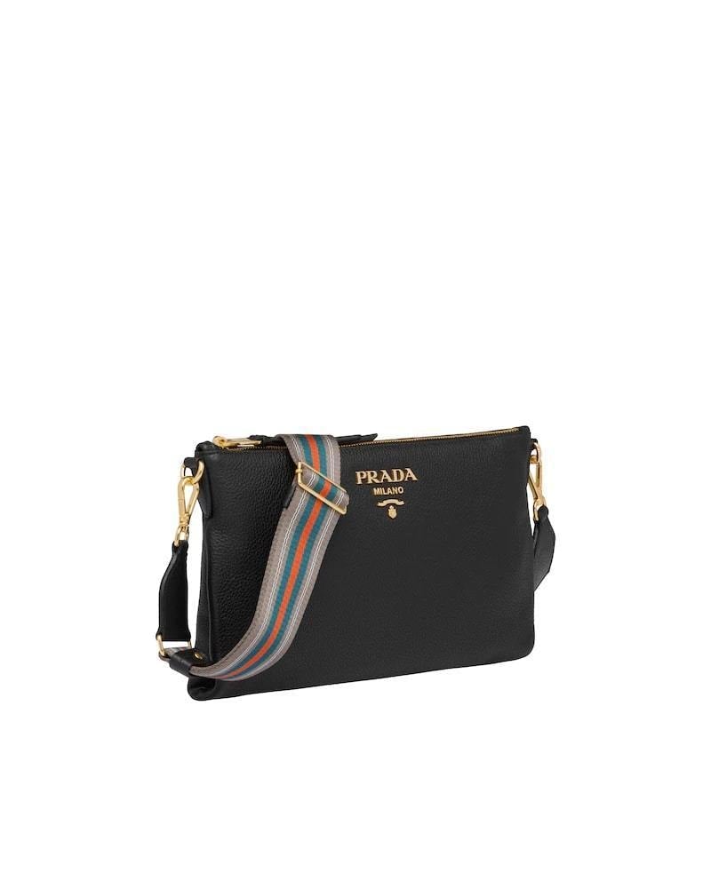 Prada Leather Shoulder Bag, Calf Leather, 30cm Width