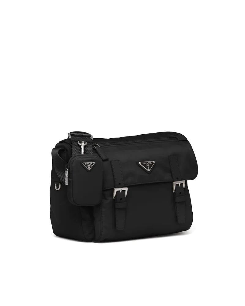 Prada Re-Nylon Bag, Shoulder, Detachable Pouch, 27cm