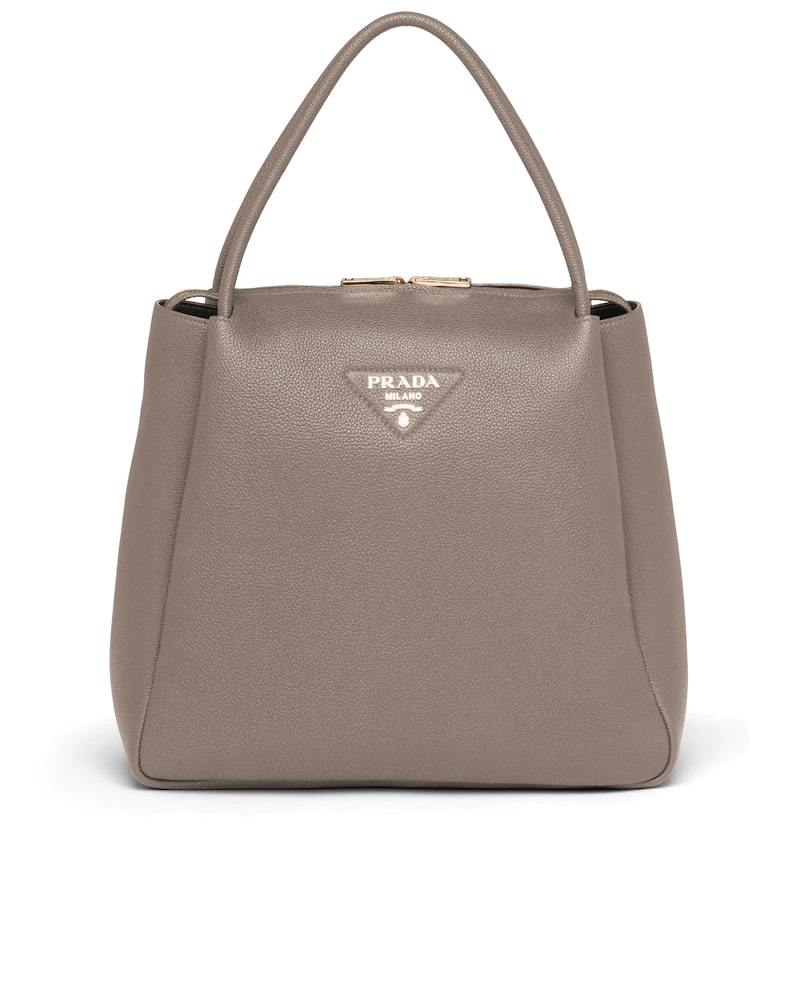 Prada Leather Handbag Medium, Calfskin, Zipper Closure
