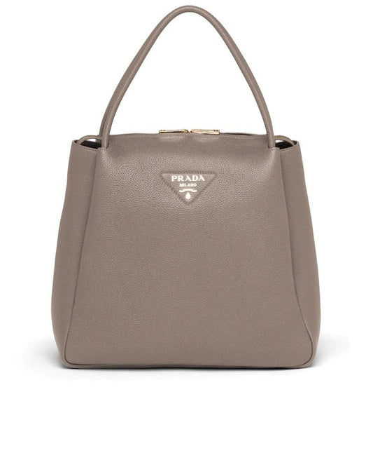 Prada Leather Handbag Medium, Calfskin, Zipper Closure