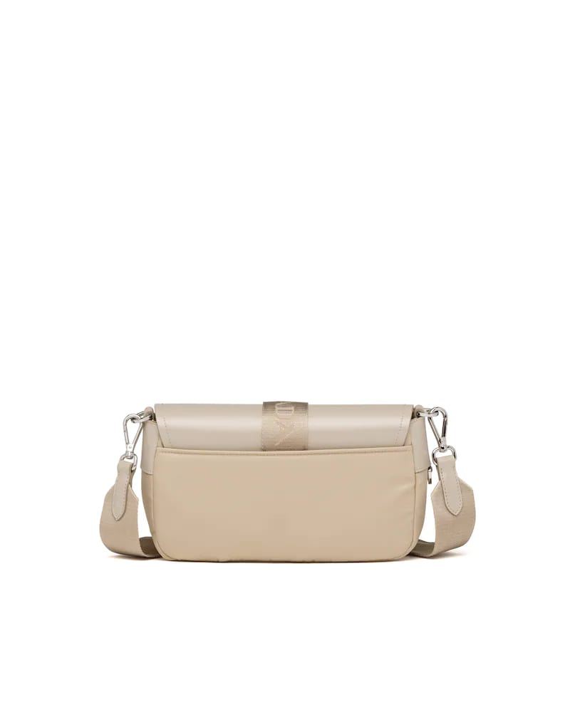 Prada Nylon Shoulder Bag, Brushed Leather Pocket