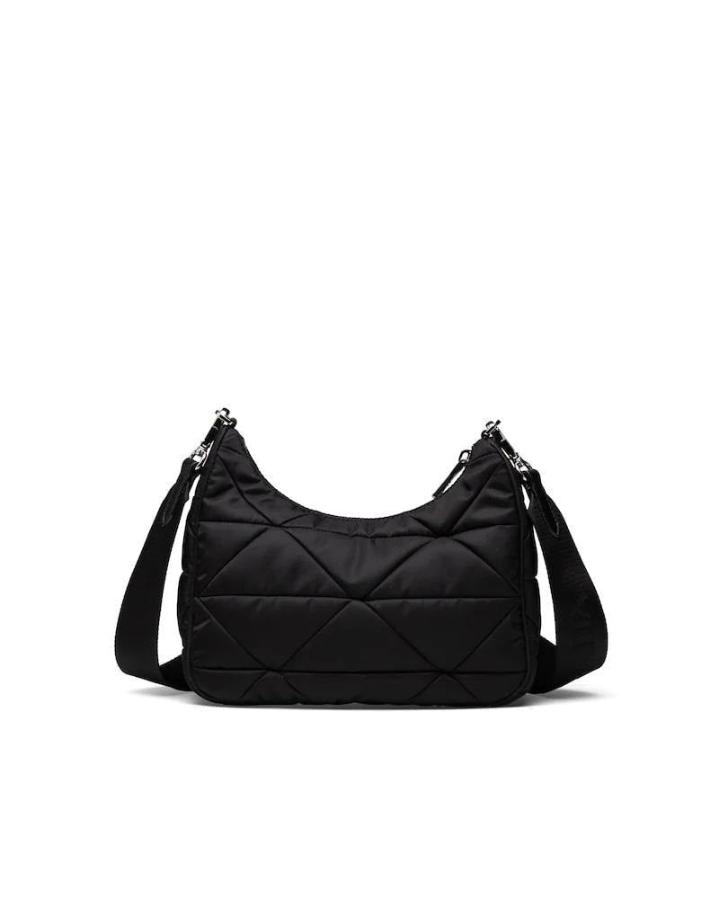 Padded Re-Nylon Hobo Bag, Adjustable Shoulder Strap, Prada