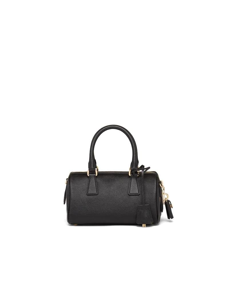 Saffiano Leather Handbag, Top-Handle, Detachable Strap