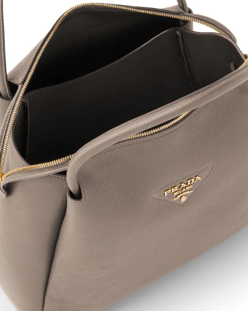 Prada Leather Handbag Medium, Calfskin, Zipper Closure