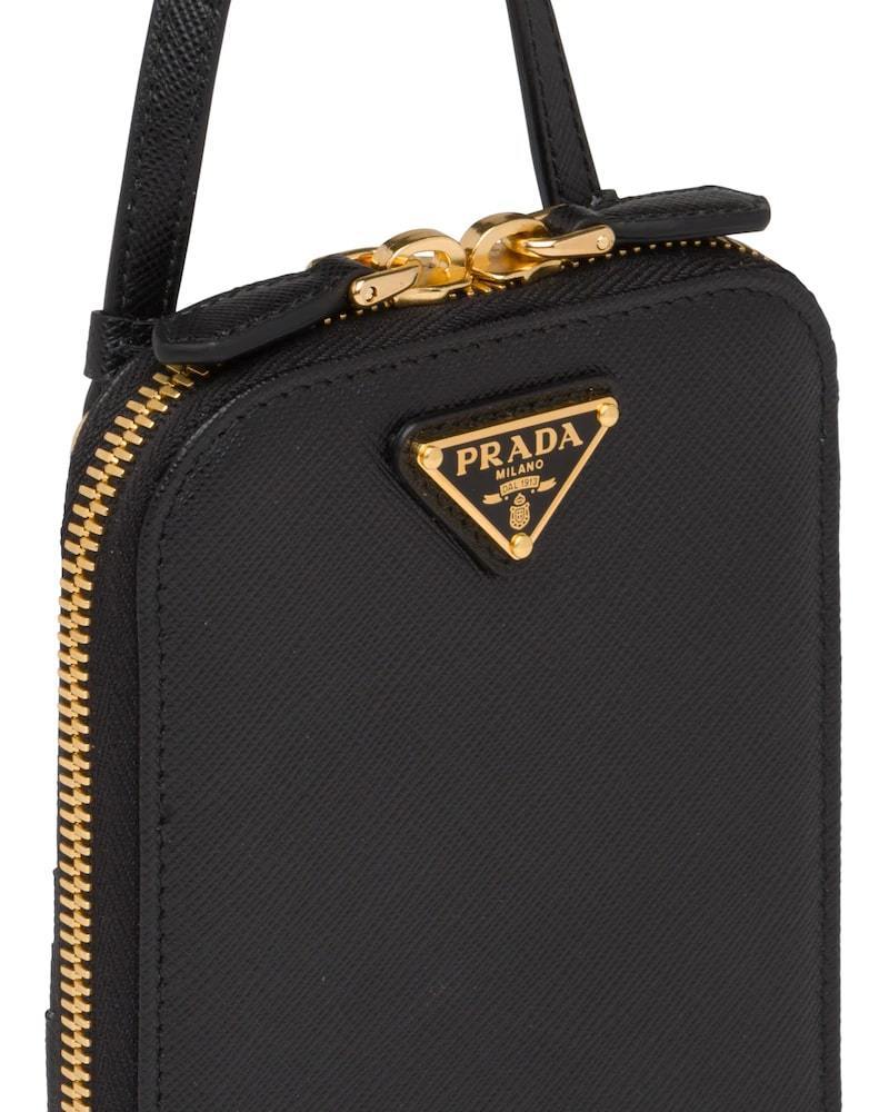 Prada Saffiano Mini Bag, Leather Crossbody, Triangle Logo