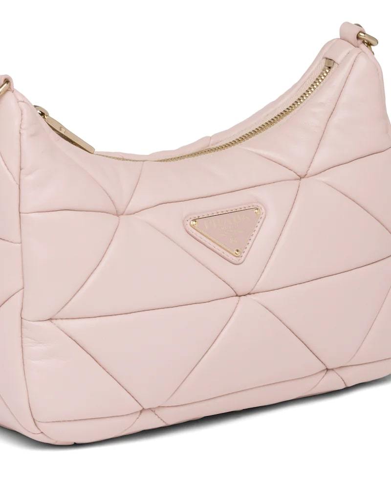 Prada Patchwork Shoulder Bag, Nappa Leather, Triangle Design