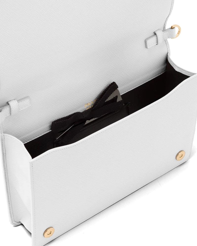 Prada Saffiano Mini Bag, Leather Shoulder Strap, Chain