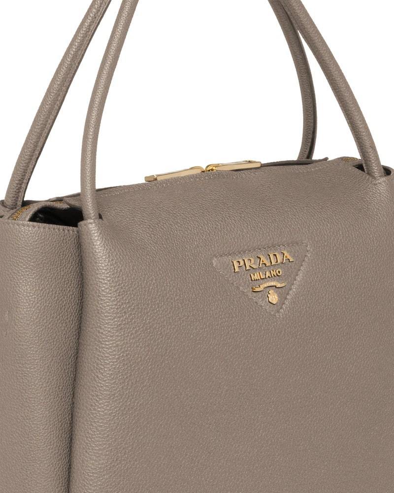 Prada Leather Handbag Medium, Calfskin, Zipper Closure