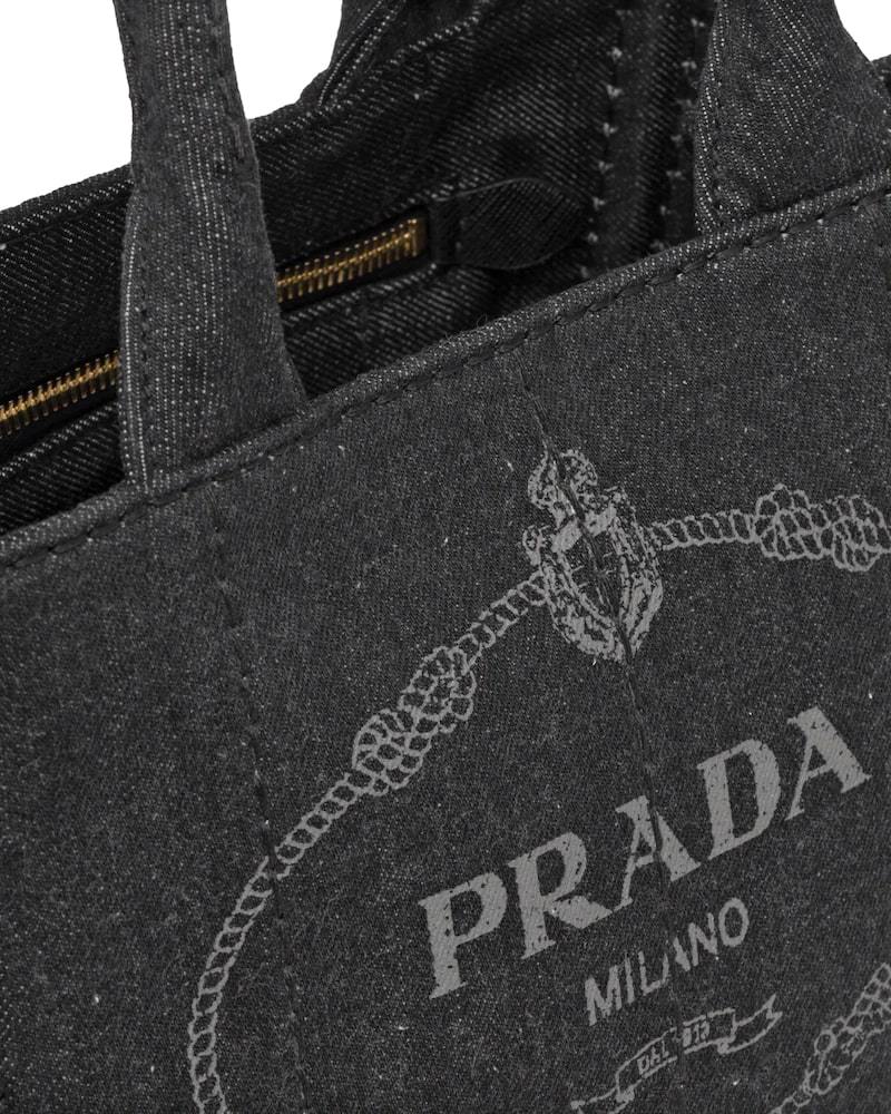 Prada Denim Tote, Vintage Gardener Bag, Metal Hardware