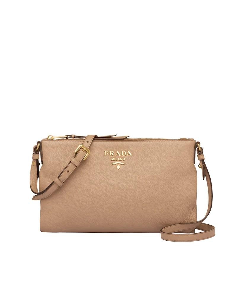 Prada Leather Shoulder Bag, Calf Leather, 30cm Width
