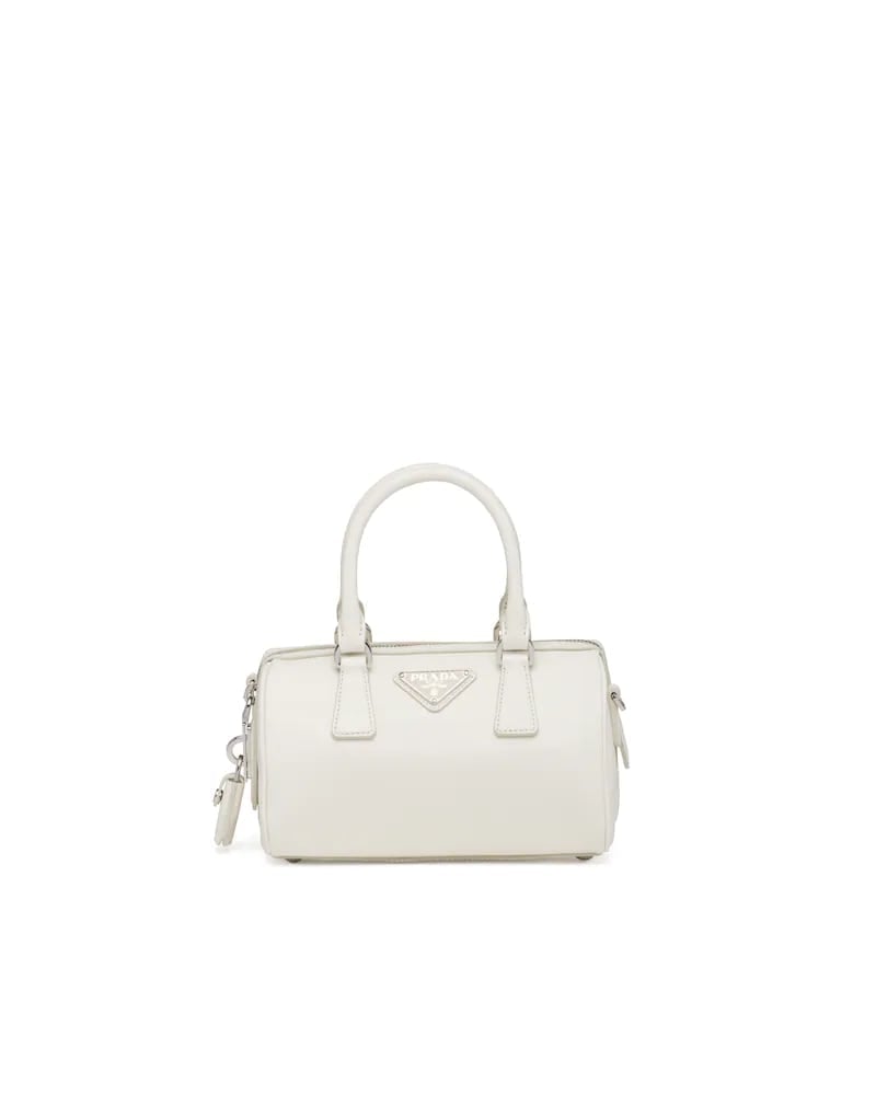 Saffiano Leather Handbag, Top-Handle, Detachable Strap