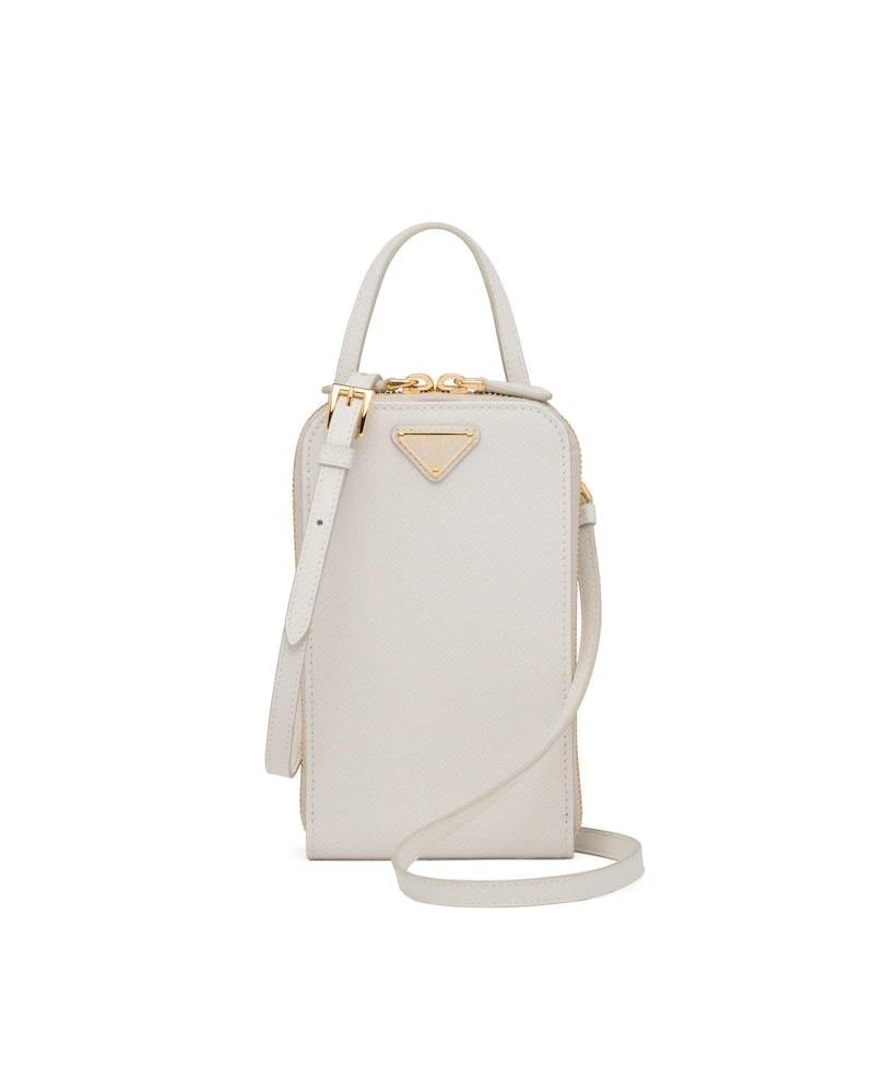 Prada Saffiano Mini Bag, Leather Crossbody, Triangle Logo