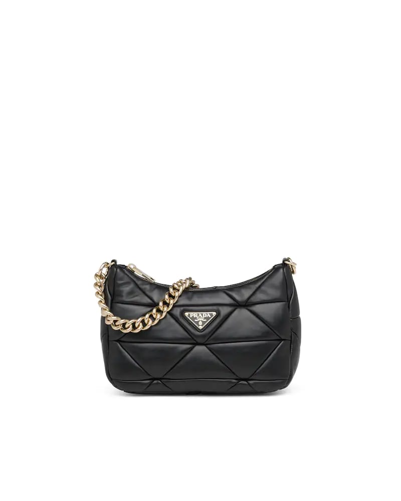 Prada Patchwork Shoulder Bag, Nappa Leather, Triangle Design