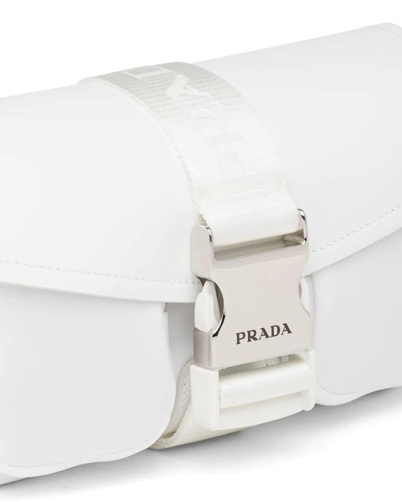 Prada Nylon Shoulder Bag, Brushed Leather Pocket