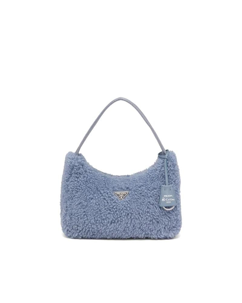 Shearling Mini Bag, Prada Re-Edition 2000, Zipper Closure
