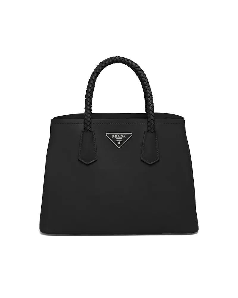 Prada Double Handbag, Medium Leather, Braided Handles