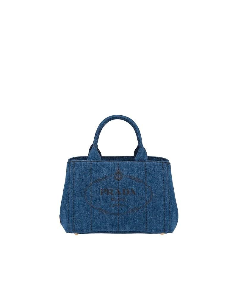 Prada Denim Tote, Vintage Gardener Bag, Metal Hardware