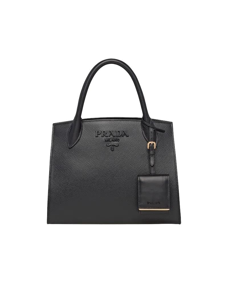 Prada Saffiano Monochrome Bag, Small Leather, Gold Hardware