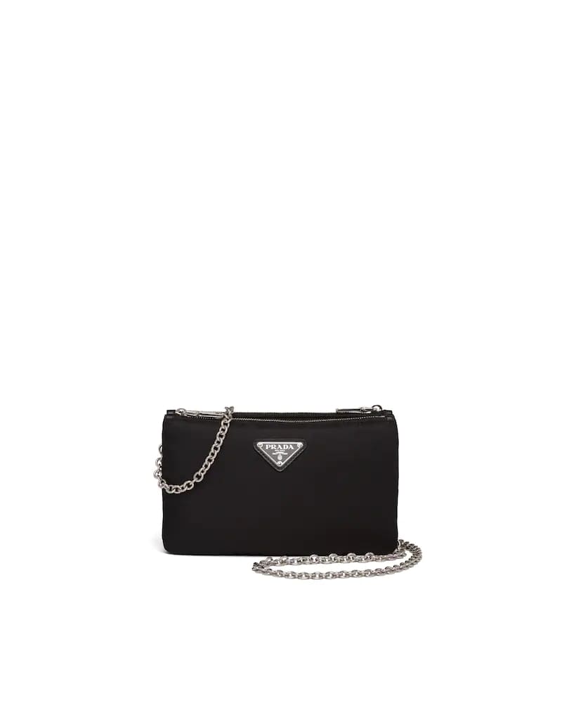Prada Padded Mini Bag, Nylon, Detachable Chain Strap
