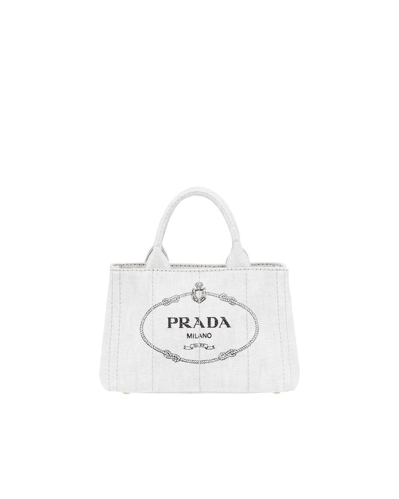 Prada Denim Tote, Vintage Gardener Bag, Metal Hardware