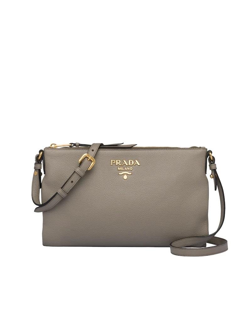 Prada Leather Shoulder Bag, Calf Leather, 30cm Width