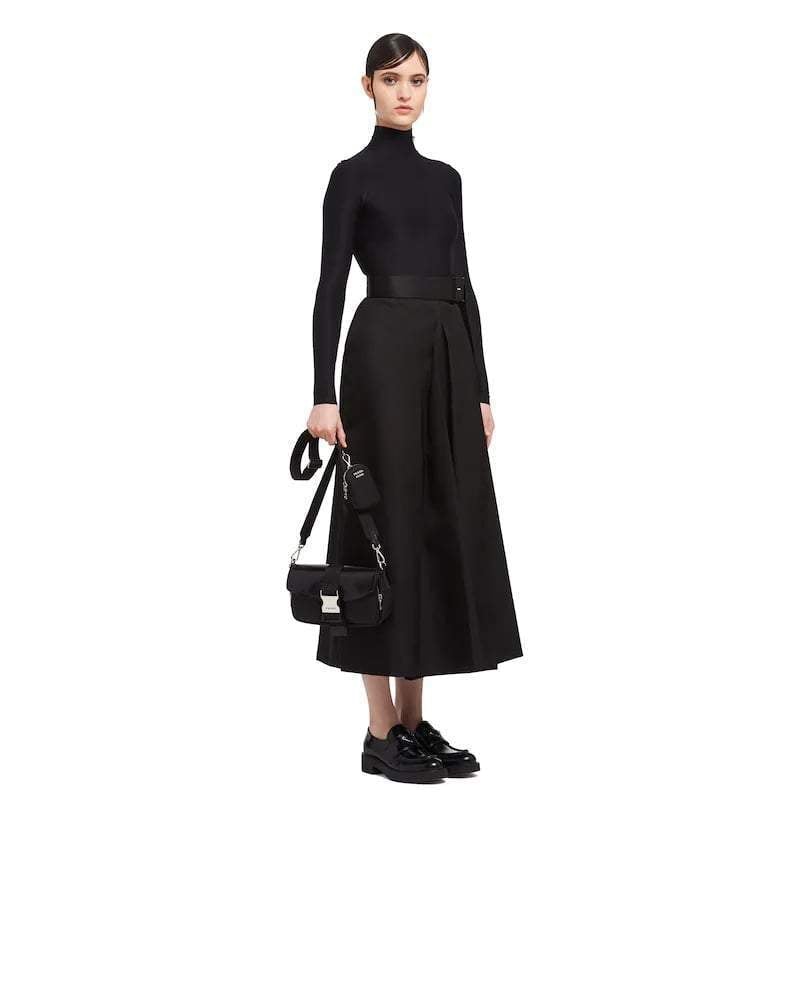 Prada Nylon Shoulder Bag, Brushed Leather Pocket