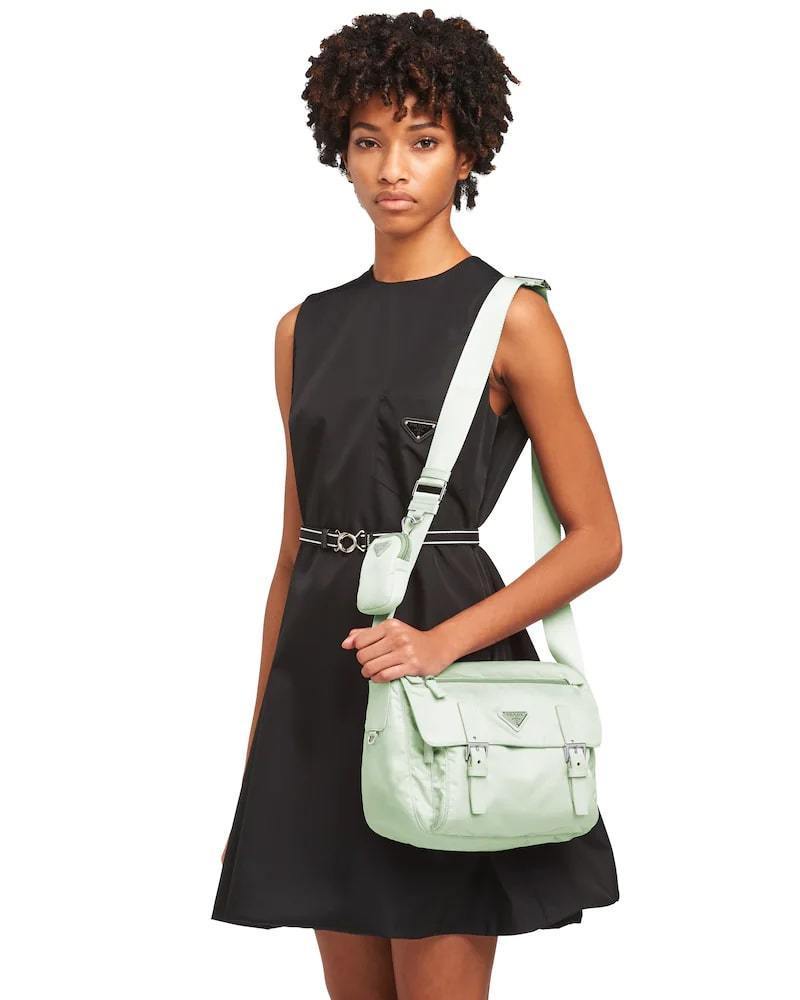 Prada Re-Nylon Bag, Shoulder, Detachable Pouch, 27cm