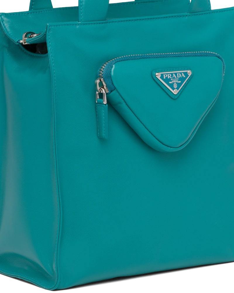 Prada Nappa Leather Tote, Double Handle, Shoulder Strap