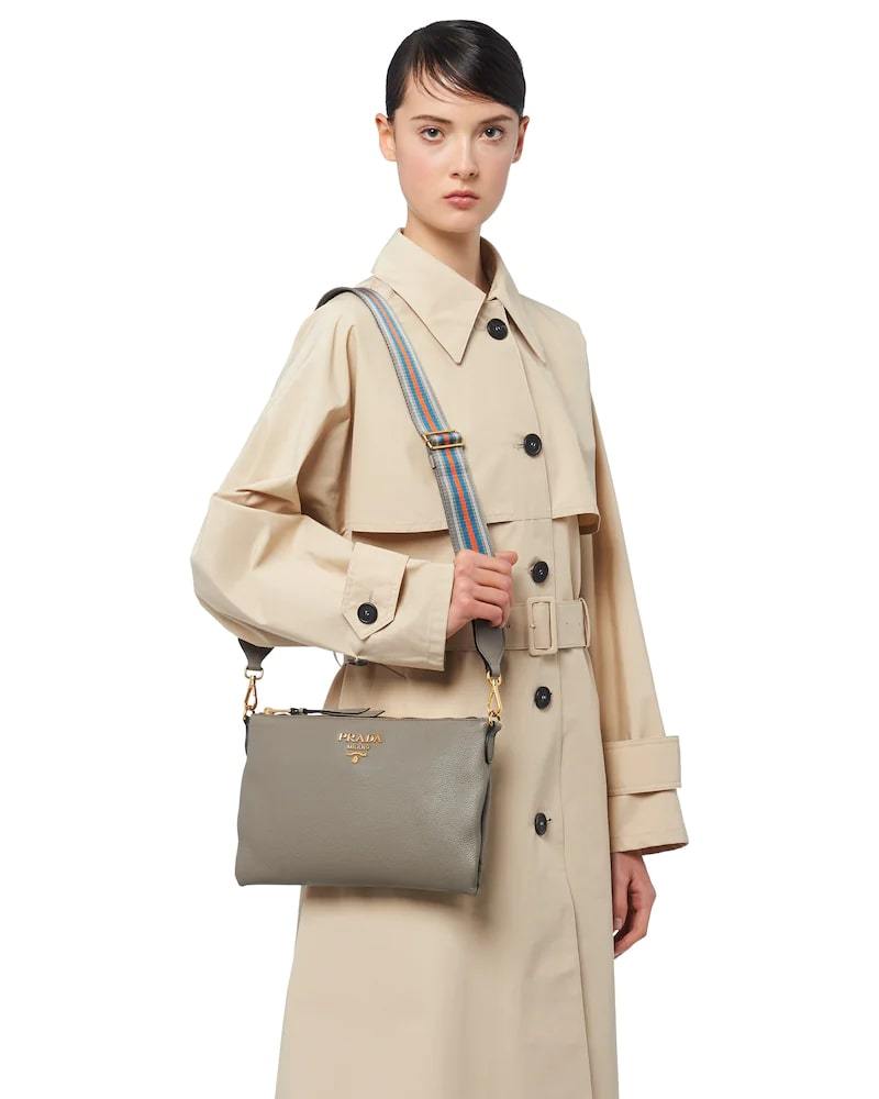 Prada Leather Shoulder Bag, Calf Leather, 30cm Width