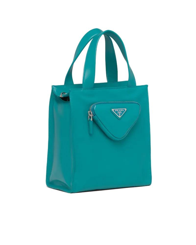 Prada Nappa Leather Tote, Double Handle, Shoulder Strap