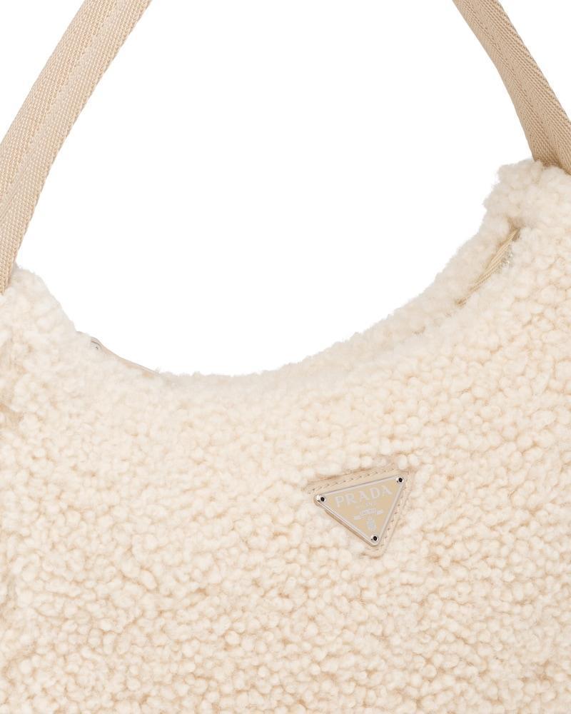 Shearling Mini Bag, Prada Re-Edition 2000, Zipper Closure