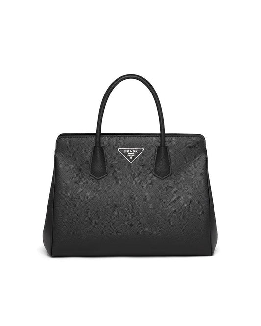 Prada Saffiano Handbag, Medium Leather, Structured Design