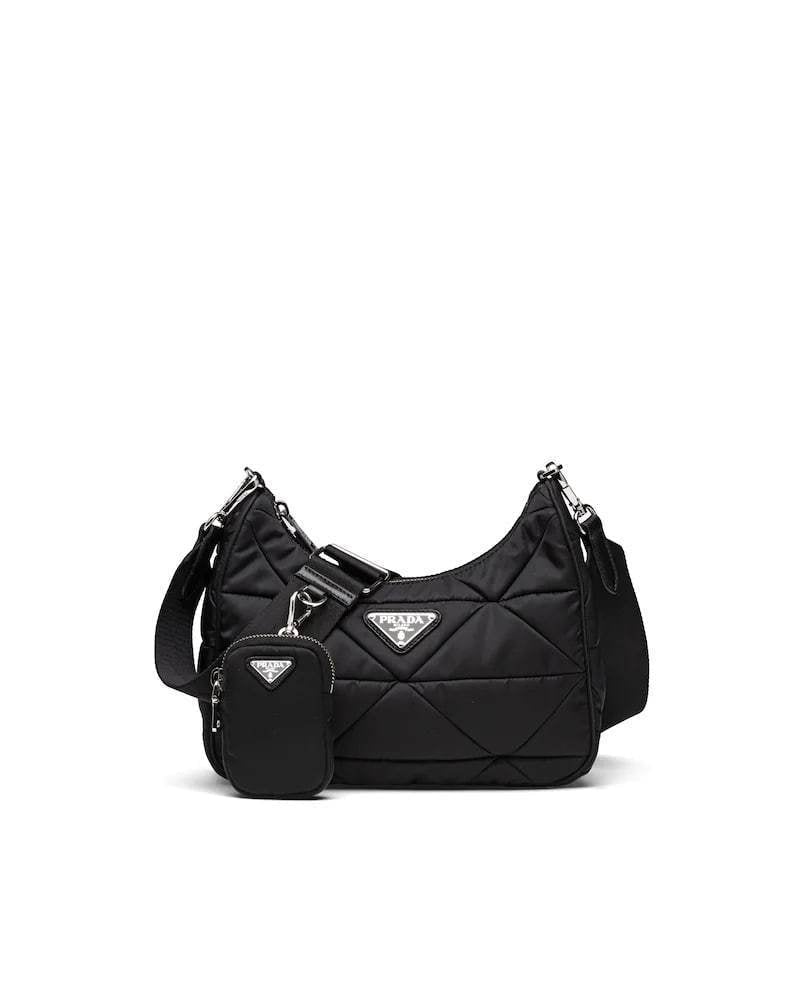 Padded Re-Nylon Hobo Bag, Adjustable Shoulder Strap, Prada