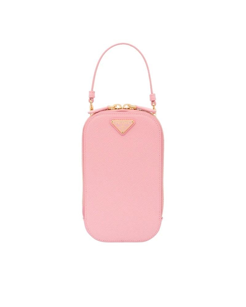 Prada Saffiano Mini Bag, Leather Crossbody, Triangle Logo