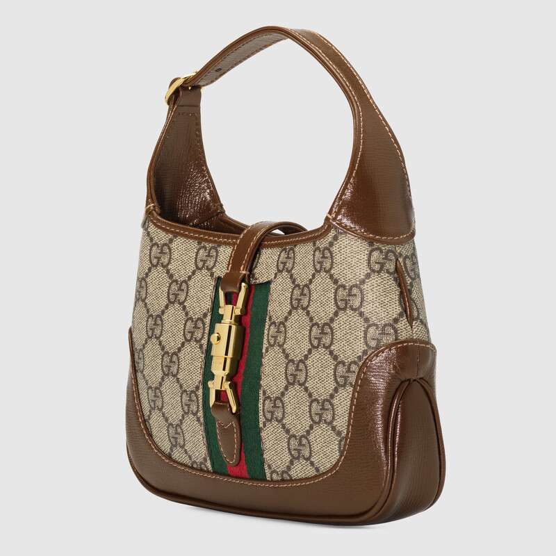 Gucci Jackie 1961 Small Shoulder Bag Brown Leather