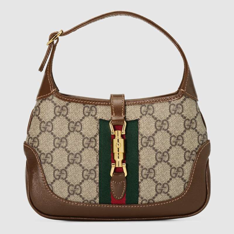 Gucci Jackie 1961 Small Shoulder Bag Brown Leather