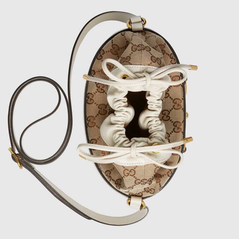 Gucci Horsebit 1955 Bucket Bag White Leather