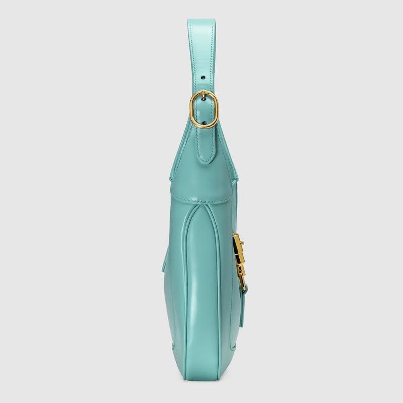 Gucci Jackie 1961 Medium Shoulder Bag Light Blue Leather