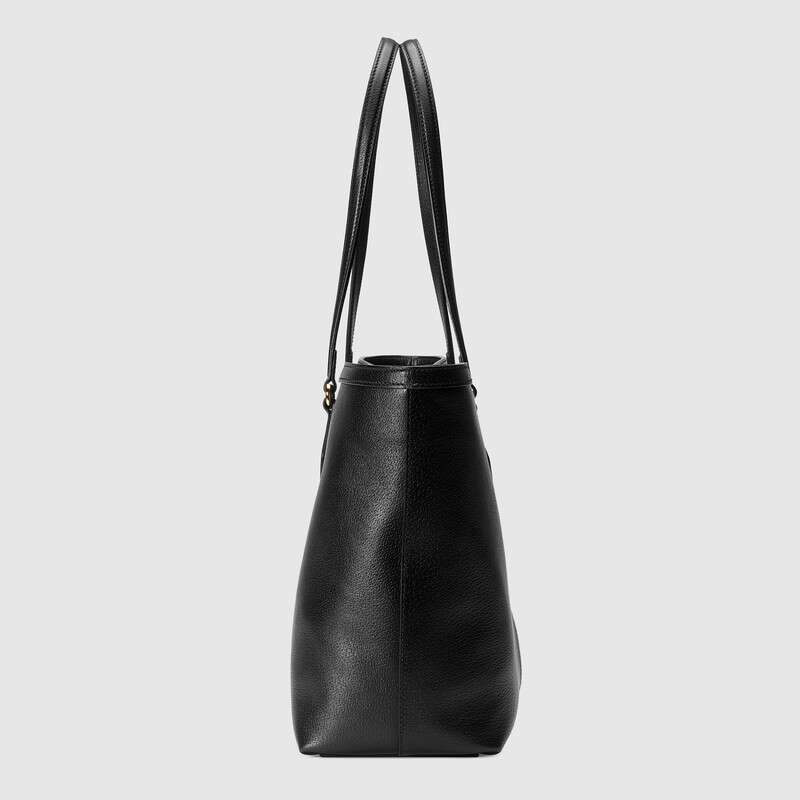 Gucci Ophidia Tote Bag, Black Leather, Gold Hardware