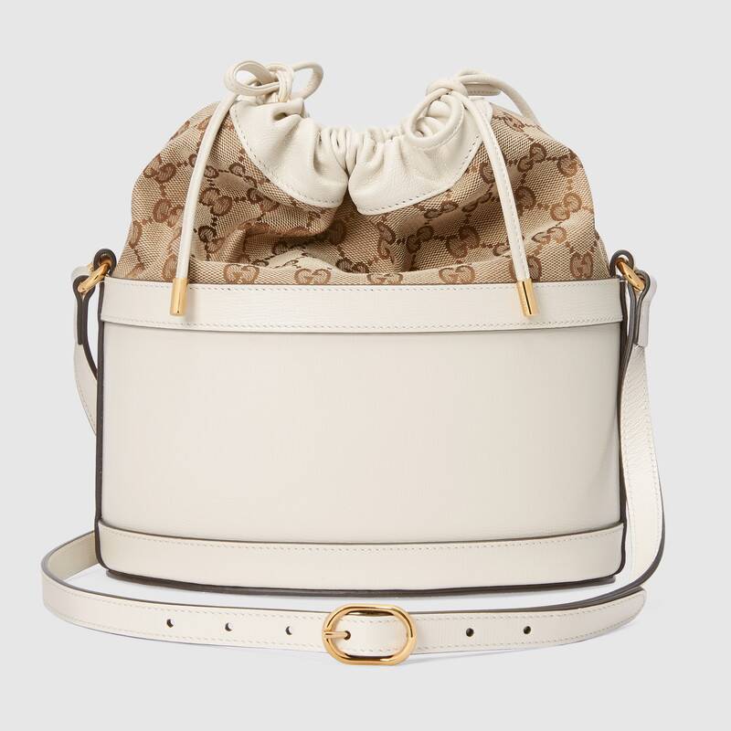 Gucci Horsebit 1955 Bucket Bag White Leather