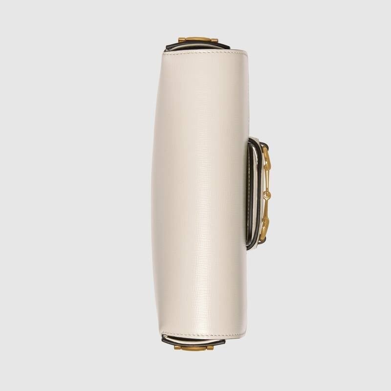Gucci Horsebit 1955 Mini Bag White Leather