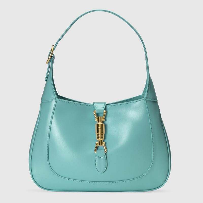 Gucci Jackie 1961 Medium Shoulder Bag Light Blue Leather