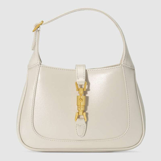 Gucci Jackie 1961 Small Shoulder Bag White Leather