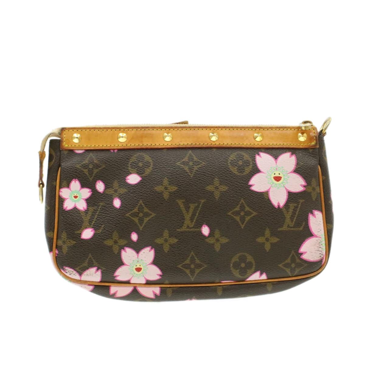 LV Cherry Blossom Pouch, Monogram Canvas Pochette, Vintage
