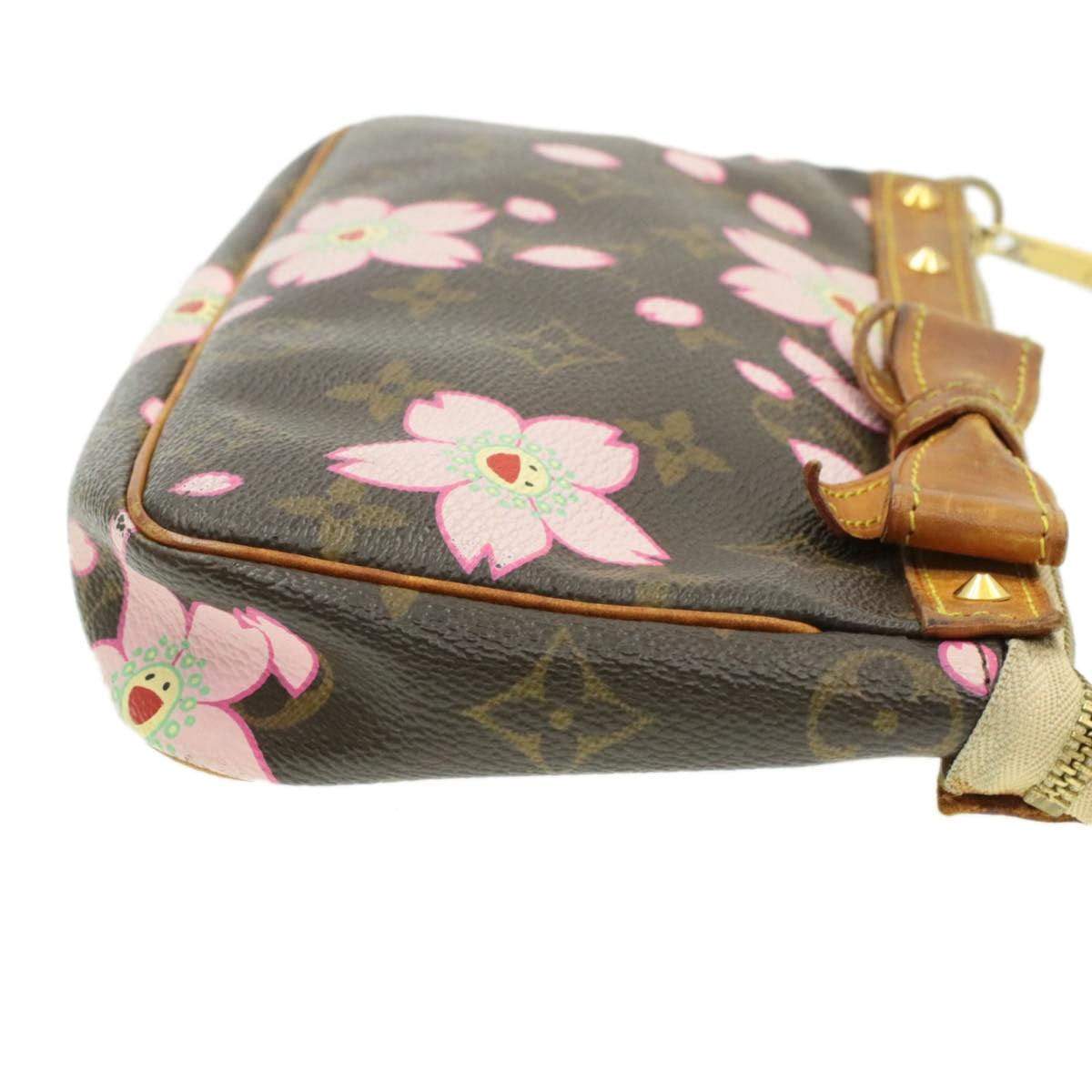 LV Cherry Blossom Pouch, Monogram Canvas Pochette, Vintage